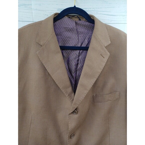 Earvin Magic Johnson Signature Brown Houndstooth Suit Sz 50XL Pants 44XLx34 - Picture 4 of 14